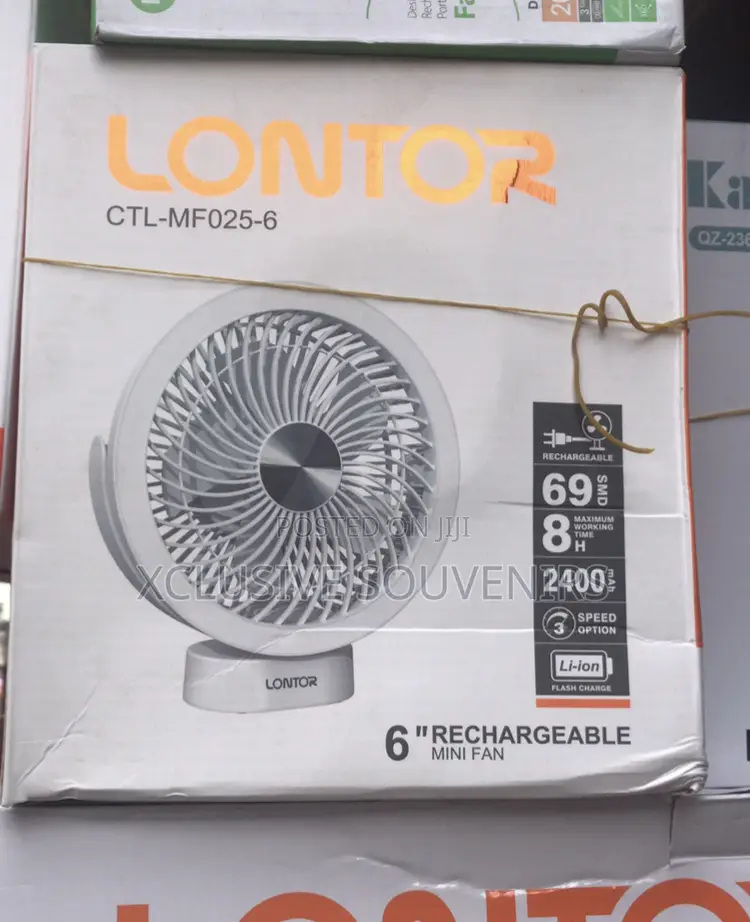6” Lontor Rechargeable Fan CTL-MF025-6