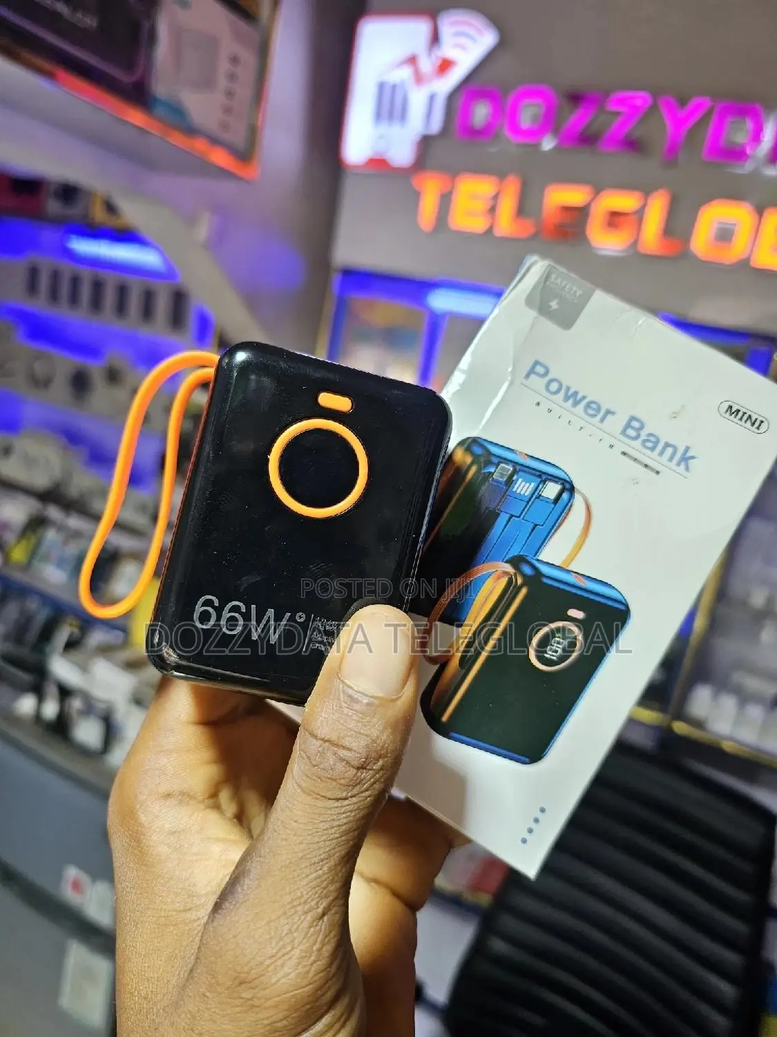 Mini 66W Superfast Charging Powerbank 15000mah With Cables