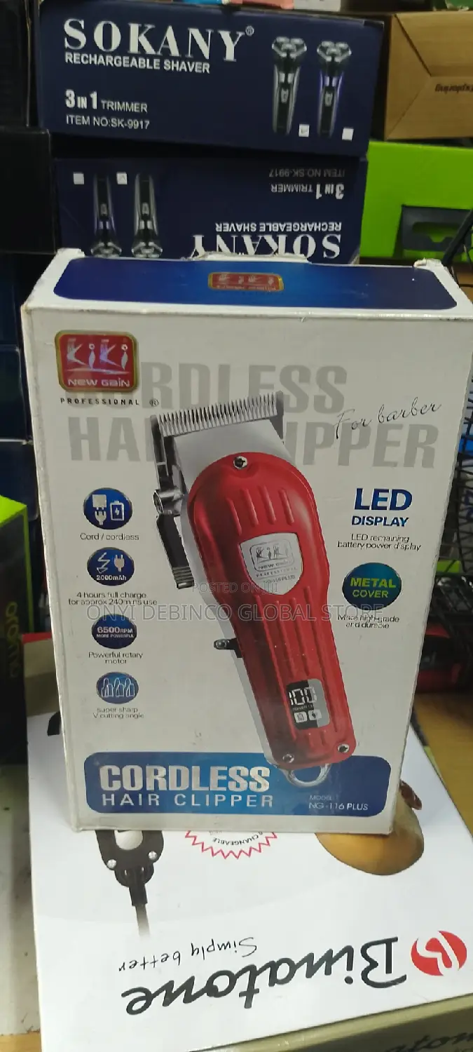 Kiki Rechargeable Cordless Metal Clipper Percentage Display