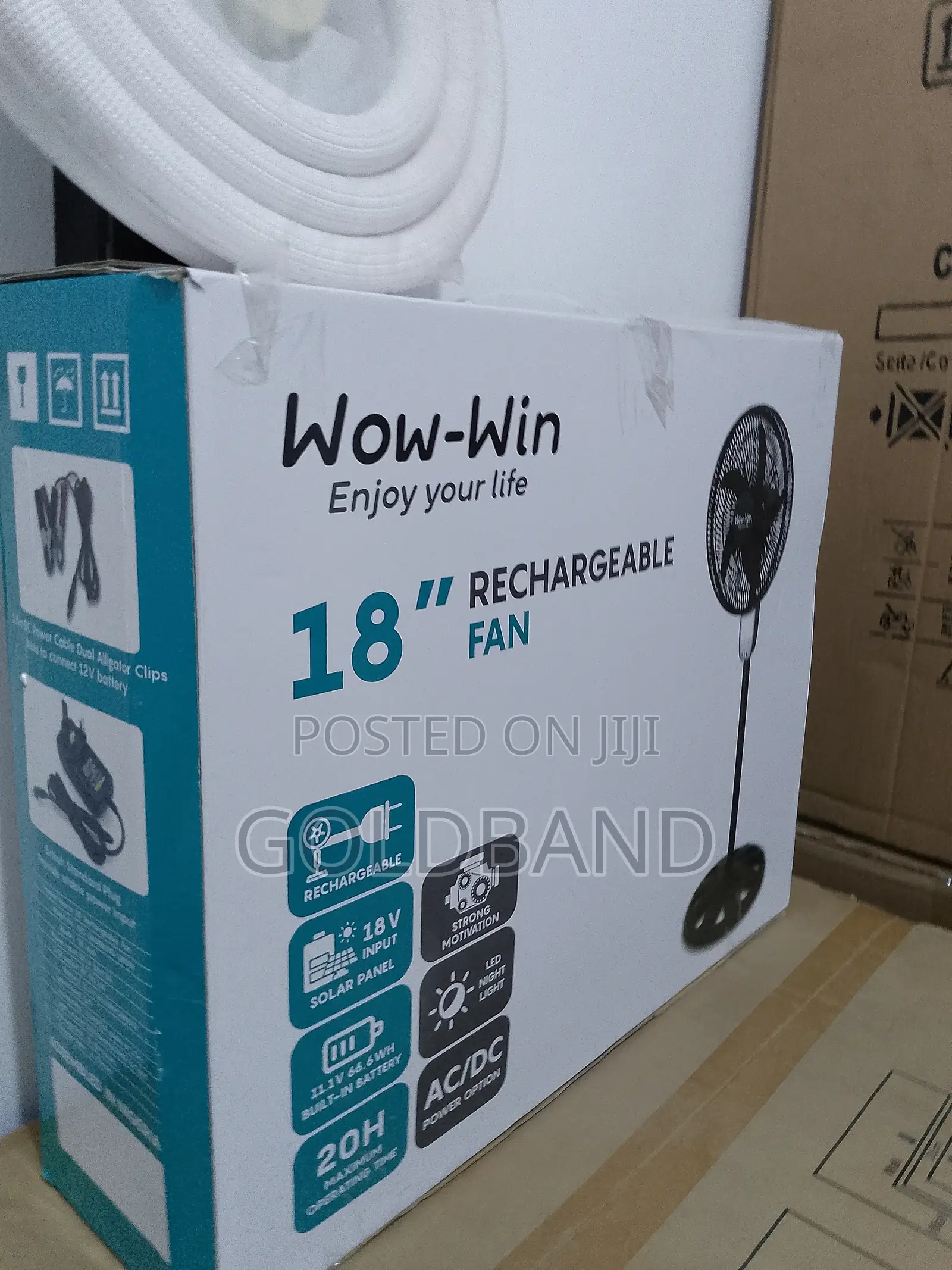 Efficient 17.2 Inches Wow Win Rechargeable Fan
