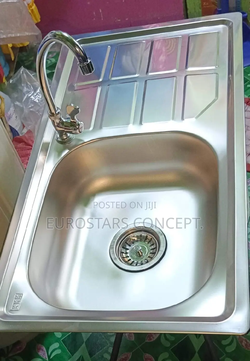 Single Bowl Anti Rust Sink With Tral