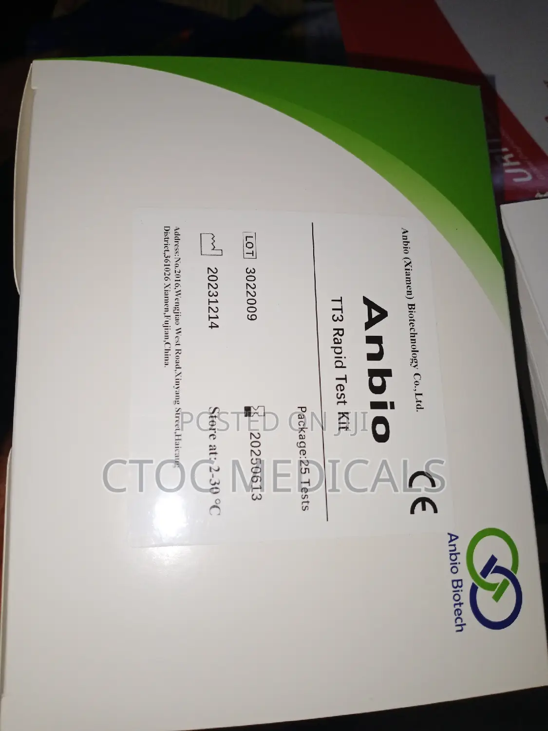 Anbio Te Rapid Test Kits