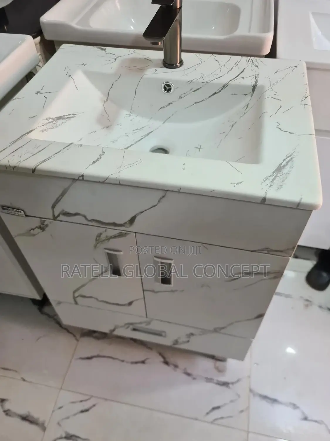 Marble Design Cabinet Wash Hand Basin