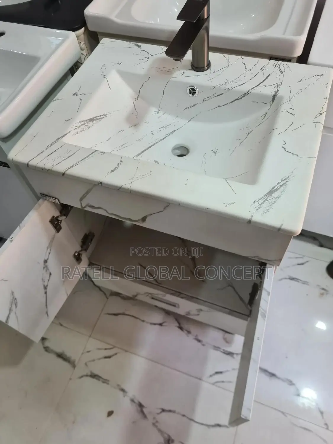 Marble Design Cabinet Wash Hand Basin