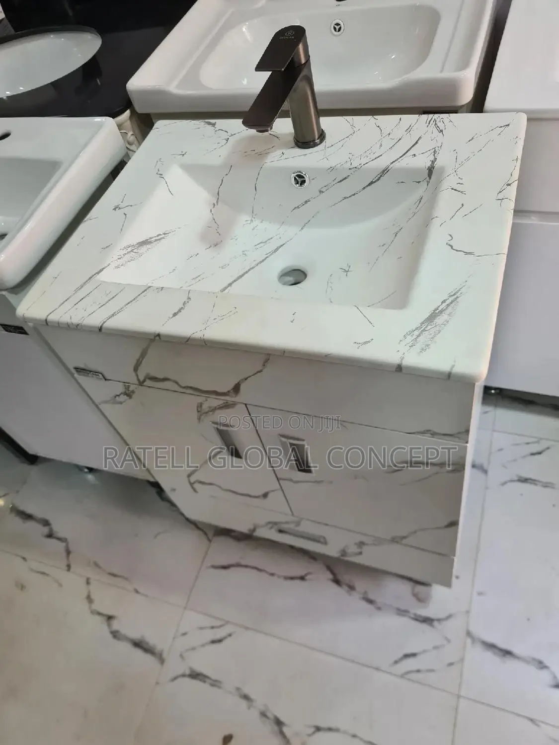 Marble Design Cabinet Wash Hand Basin