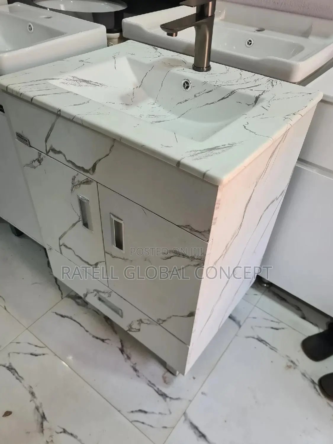 Marble Design Cabinet Wash Hand Basin