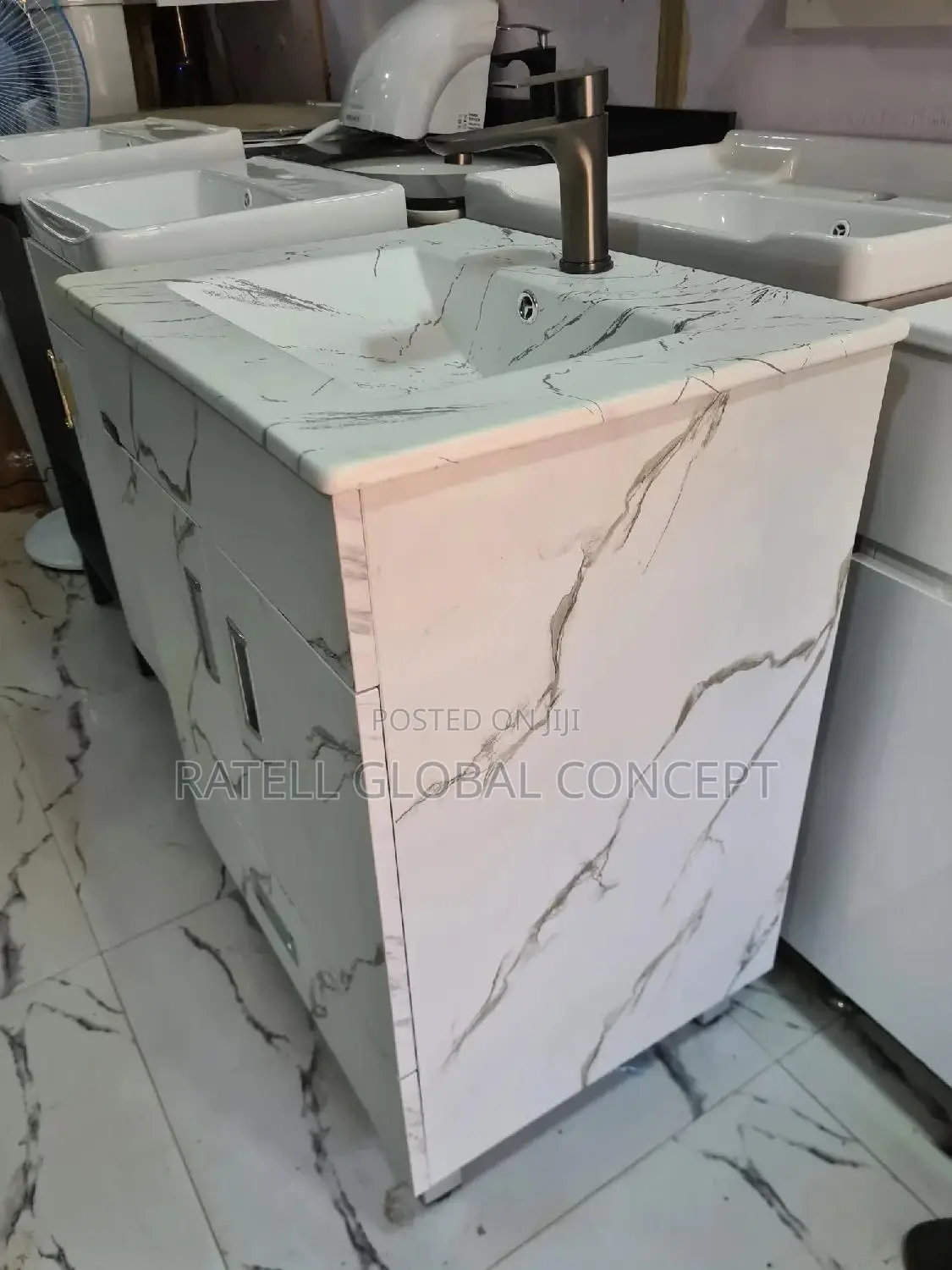 Marble Design Cabinet Wash Hand Basin