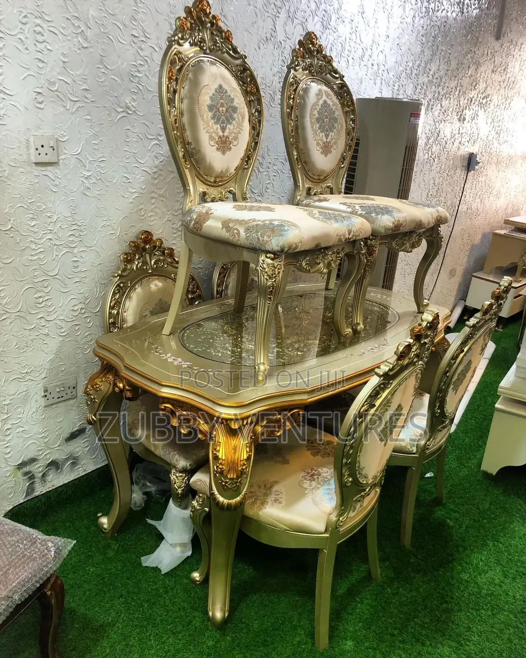 Brand New and Imported Wooden Royal Dining Table With Six Ch