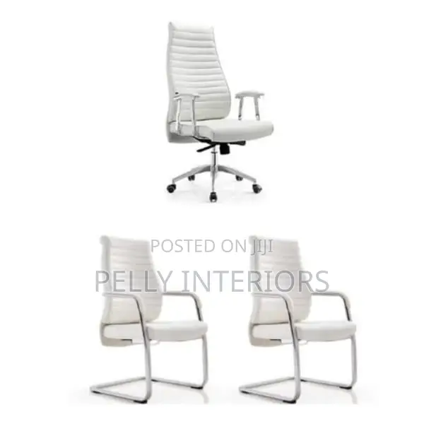 Executive Office Chair With 2 Visitors Chair