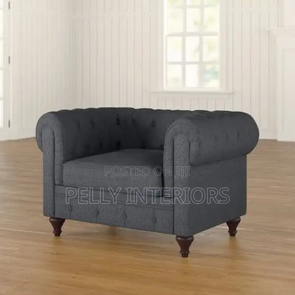 Chesterfield Sofa Chair - Grey