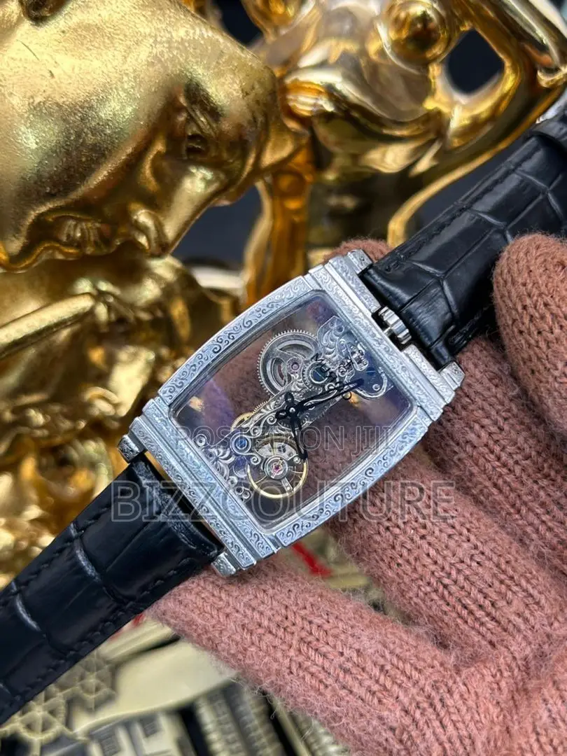 Original Corum Skeleton Engraved Mechanical Leather Watch