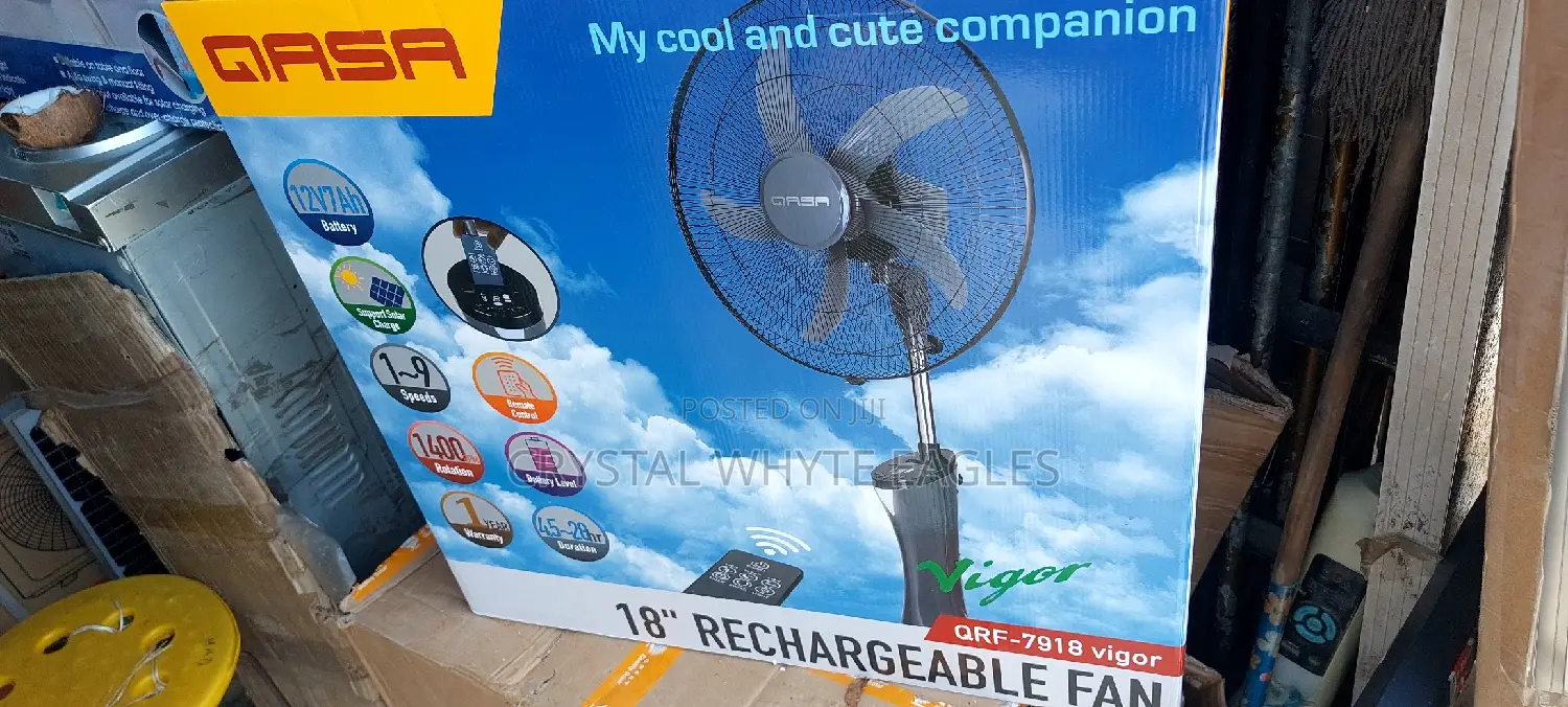 QASA 18inch Rechargeable Fan