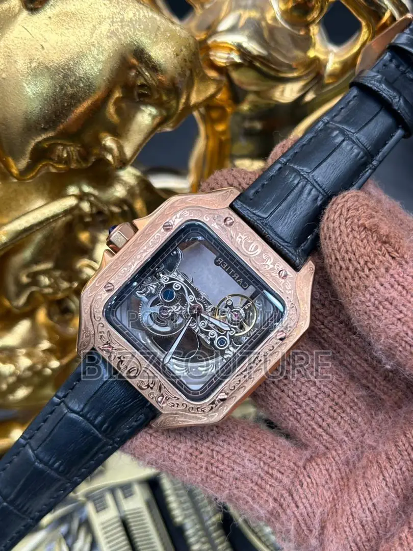 Original Cartier Mechanical Black Leather Watch Is Available