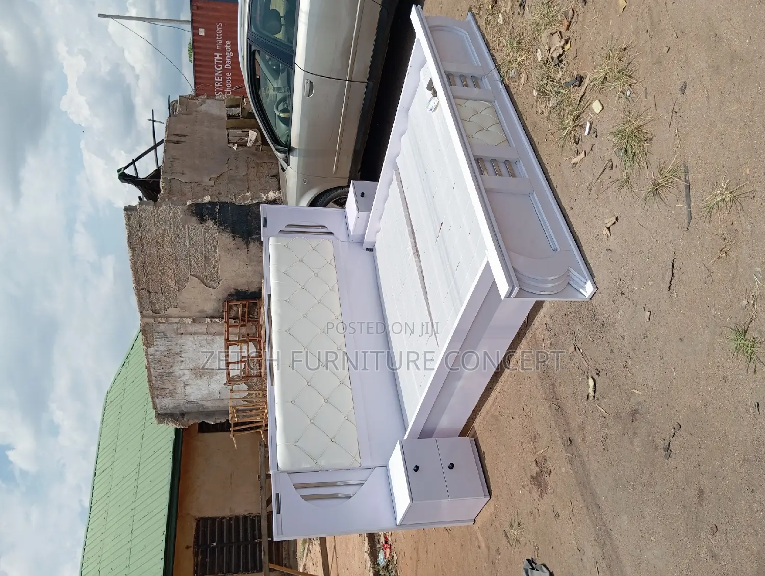 Standard 6x6 White Bedframe Cabinet