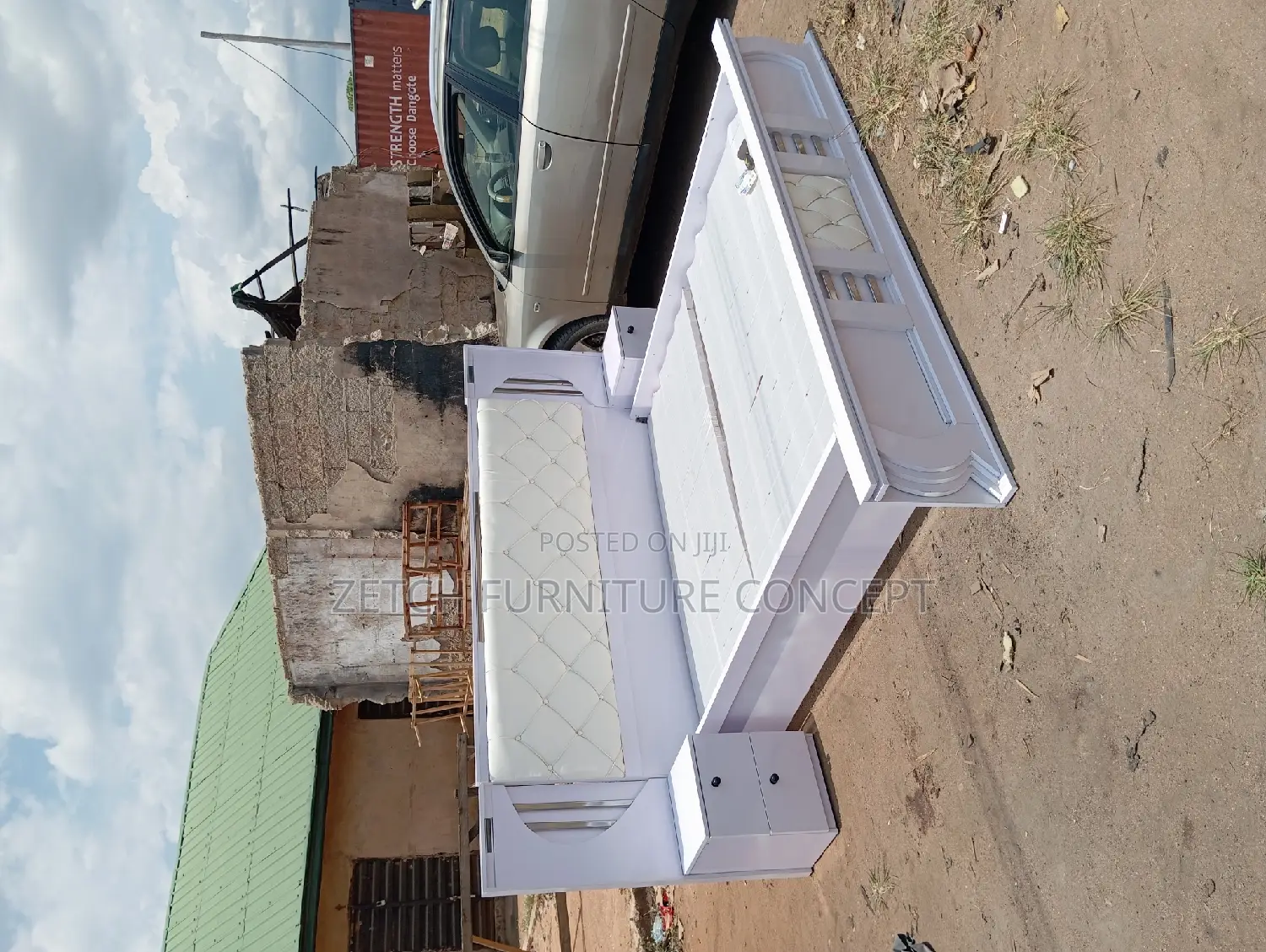 Standard 6x6 White Bedframe Cabinet