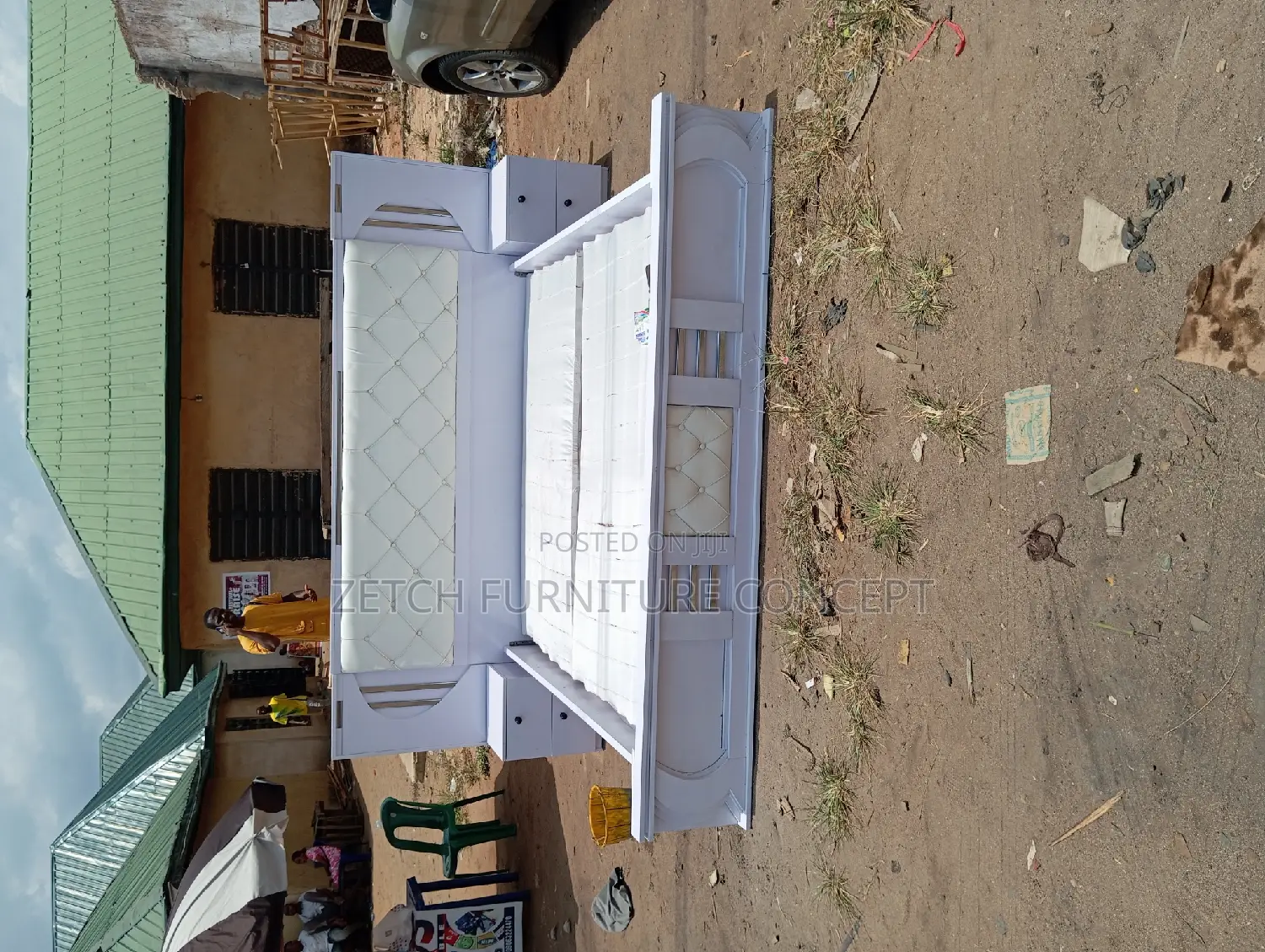 Standard 6x6 White Bedframe Cabinet