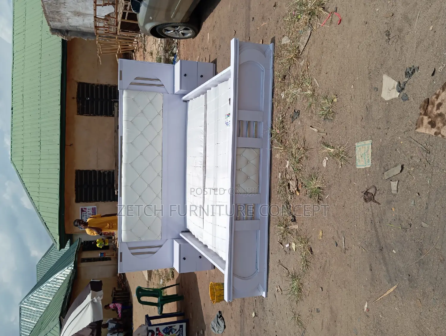 Standard 6x6 White Bedframe Cabinet