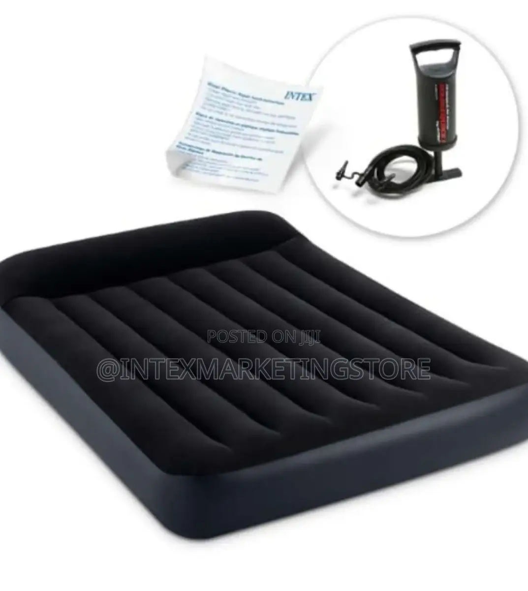 Intex Inflatable Double Size Pillow Airbed With Hand Pump