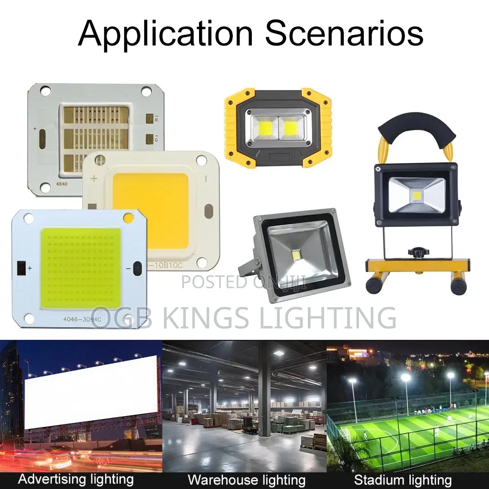 50W High Power LED Chip RGB Cob Light DC 12v 36v Light Base