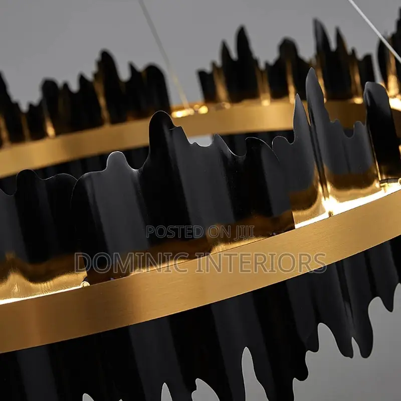 Creative Circular Gold Black Chandelier
