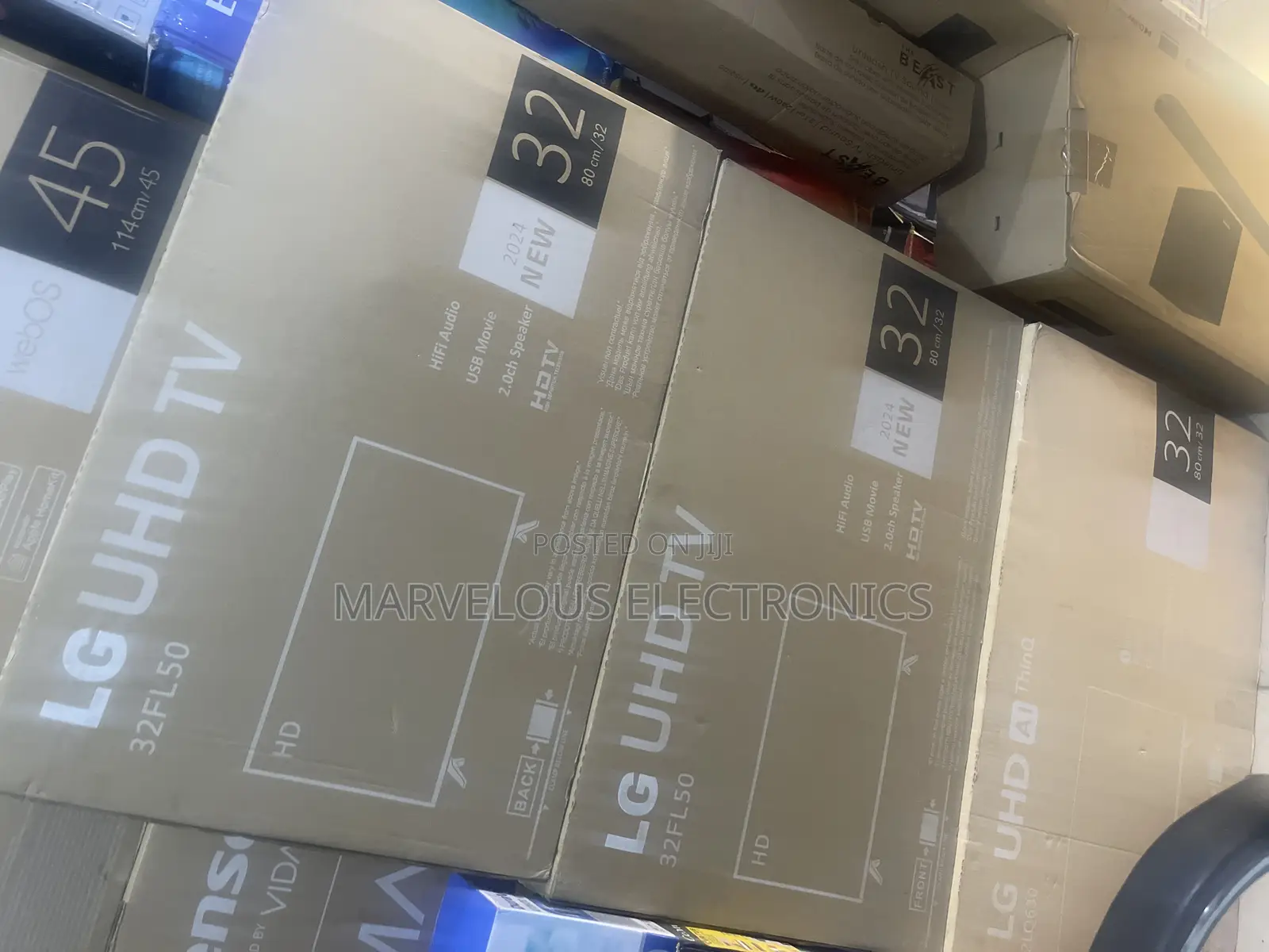 Brand New Lg 32inch Full Framless Led Television USB AV HDMI