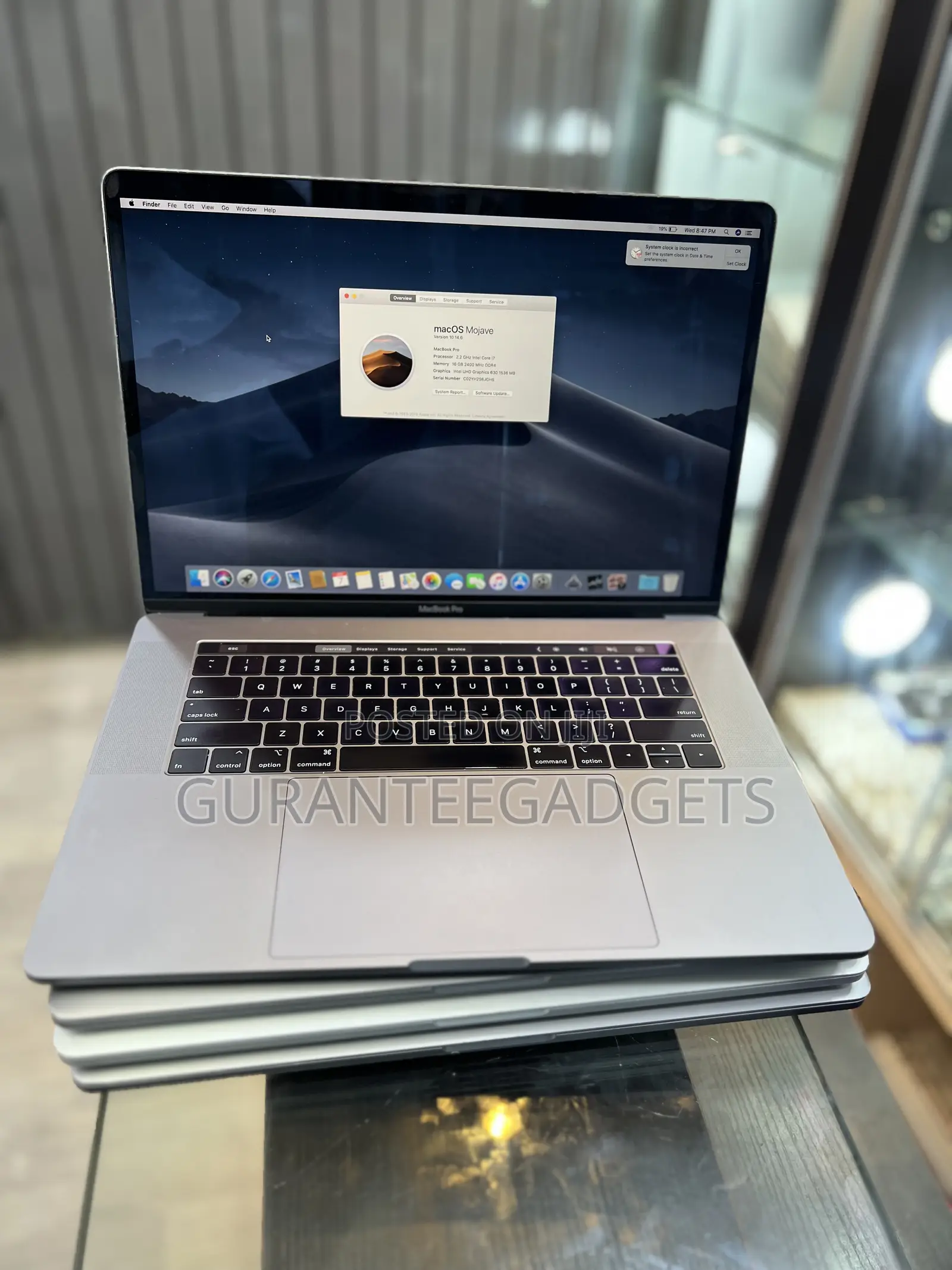 Laptop Apple MacBook Pro 2018 16GB Intel Core i7 SSD 512GB