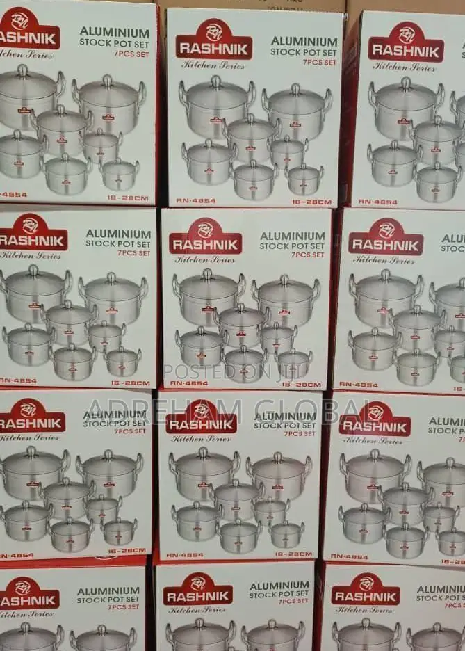 Rashnik 7pcs Quality Aluminium Stock Pot Set.