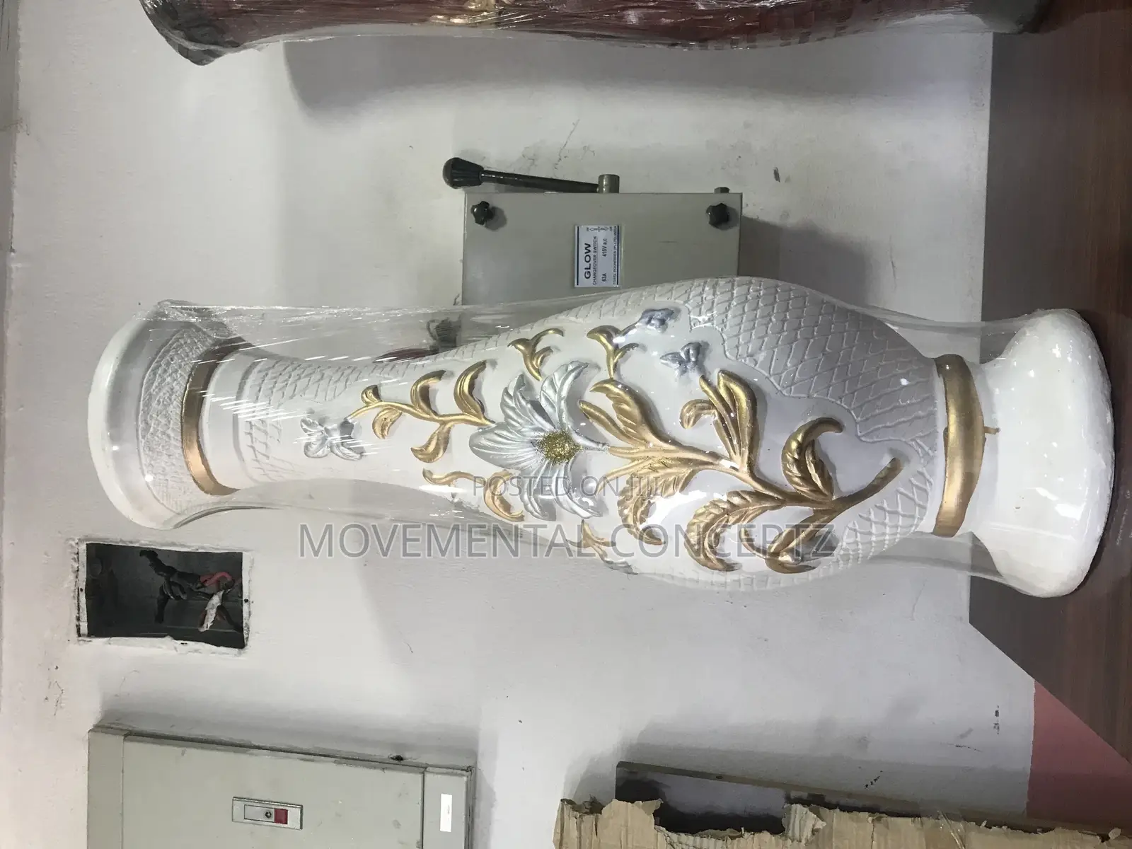 White Turkish Flower Vase