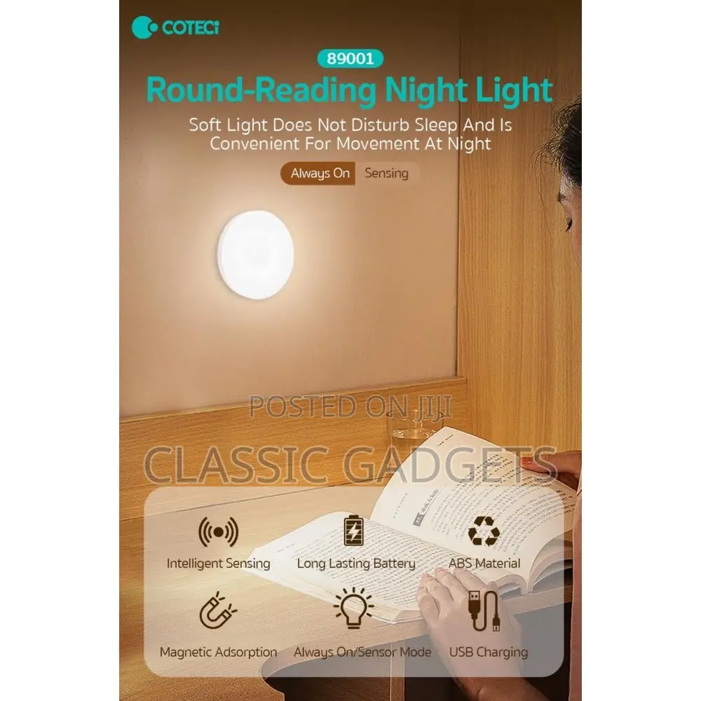 Coteetci Motion Sensor LED Light (White Light )