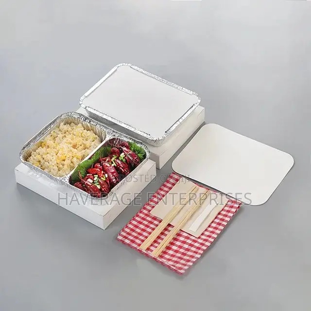 Aluminium Foil 2 3 Compartment Foil Plate 300pce