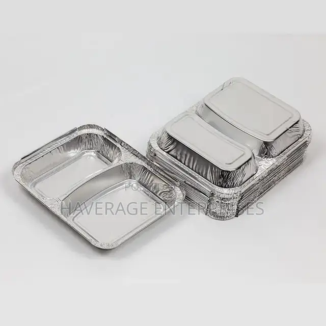 Aluminium Foil 2 3 Compartment Foil Plate 300pce