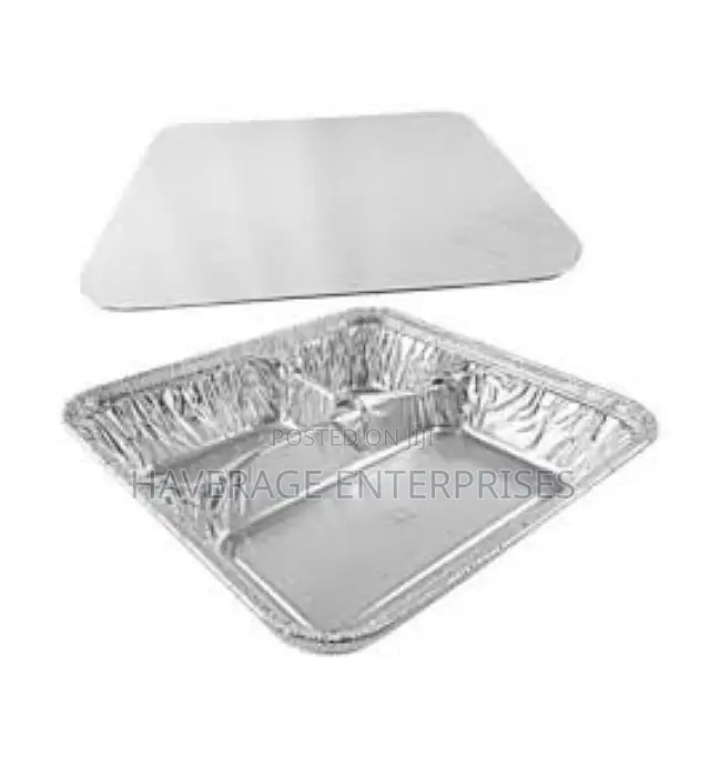 Aluminium Foil 2 3 Compartment Foil Plate 300pce
