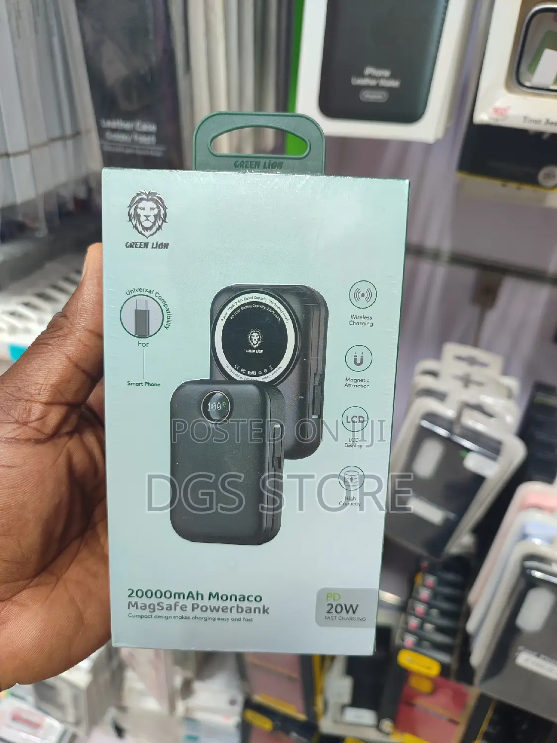 Green Lion 20,000mah Monaco Magsafe Power Bank 20w