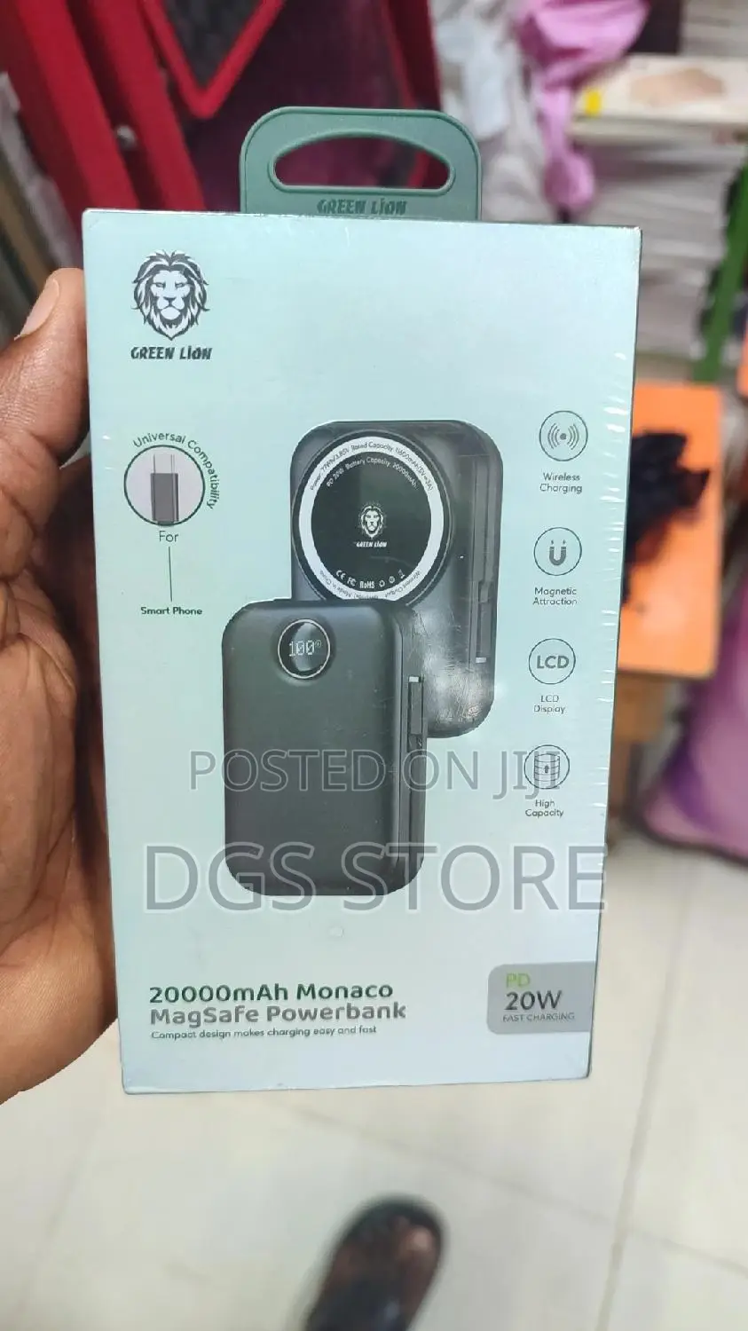 Green Lion 20,000mah Monaco Magsafe Power Bank 20w