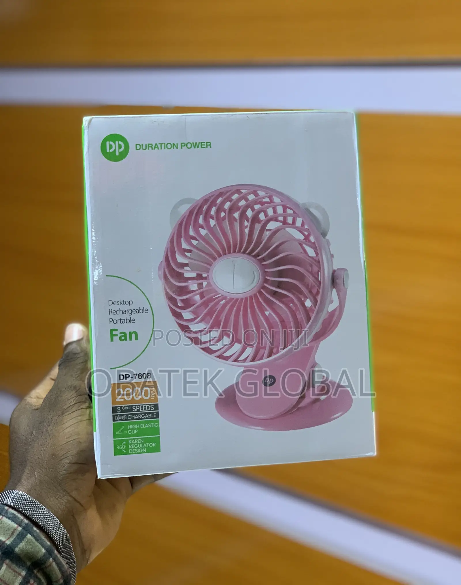 DP Desktop Rechargeable Portable Fan