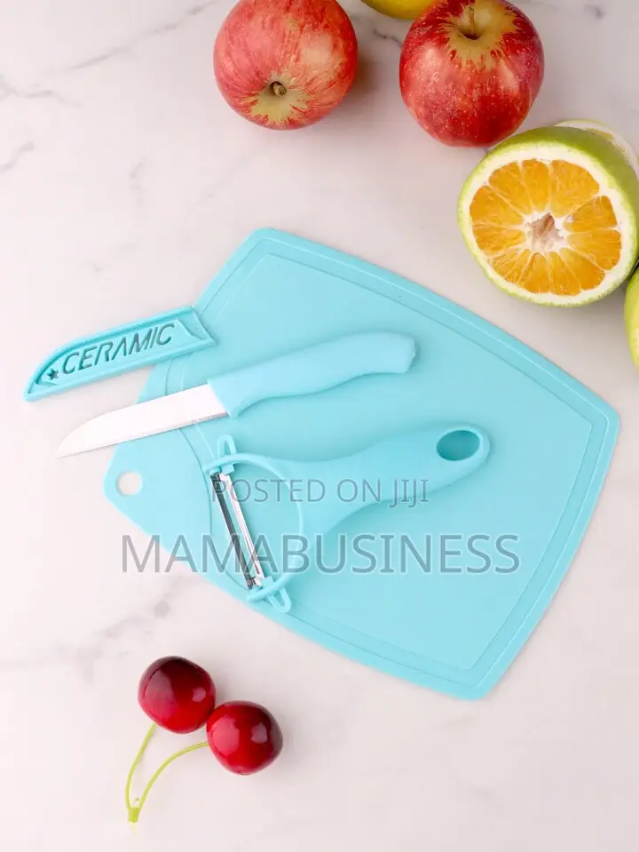 Fruit Knife Cutting Board Ceramic Set-3pcs