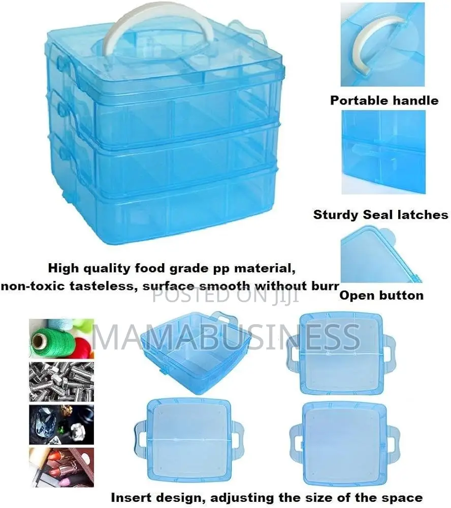 3 Layer 18 Compatible Slot Storage Box Organiser