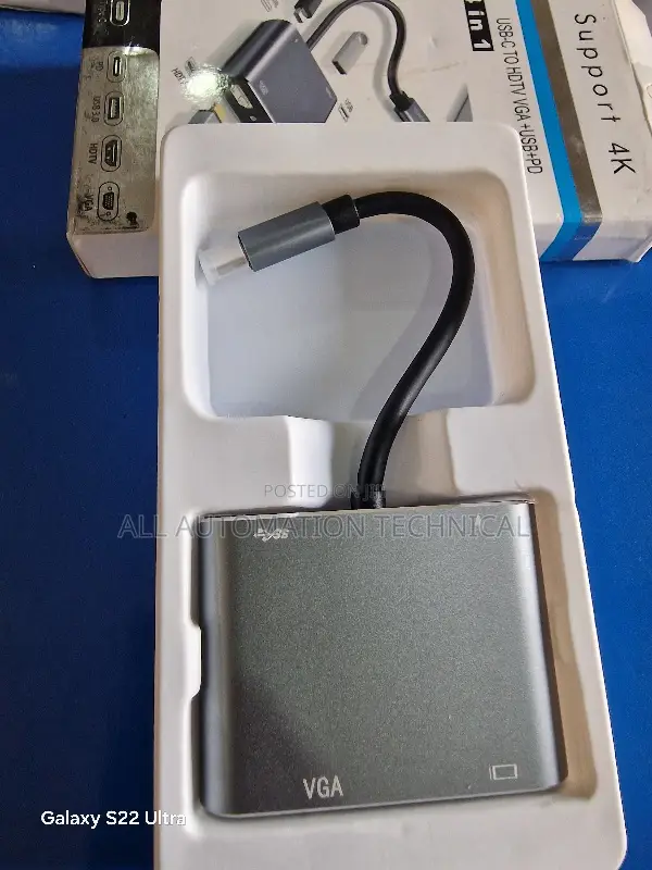 Usb-C to HDTV/Hdmi, Vga, USB 3.0 + Pd (Type C 3.1)