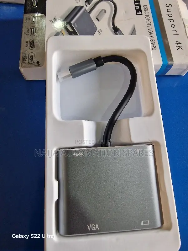 Usb-C to HDTV/Hdmi, Vga, USB 3.0 + Pd (Type C 3.1)