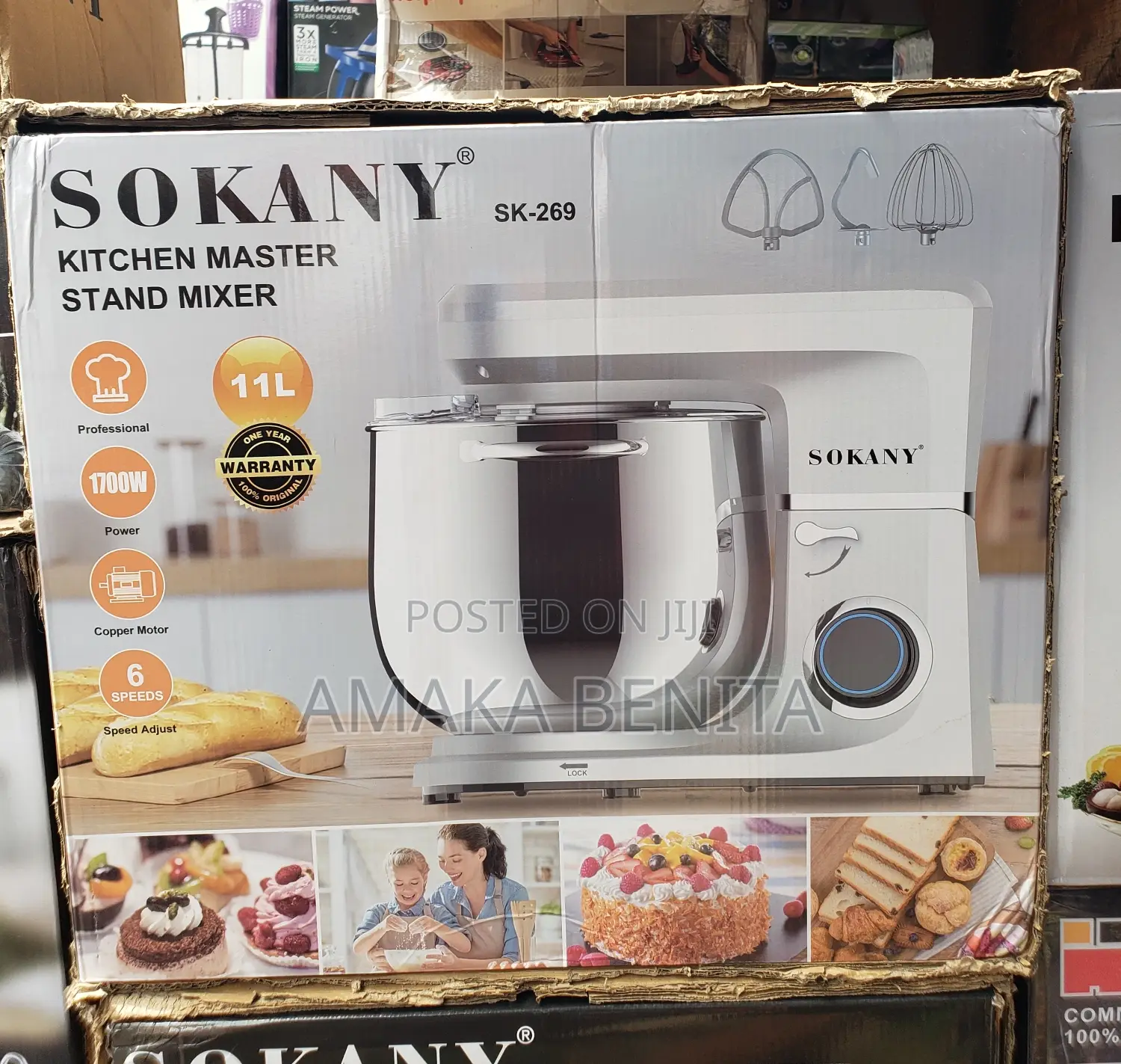 Sokany Stand Mixer 11ltrs