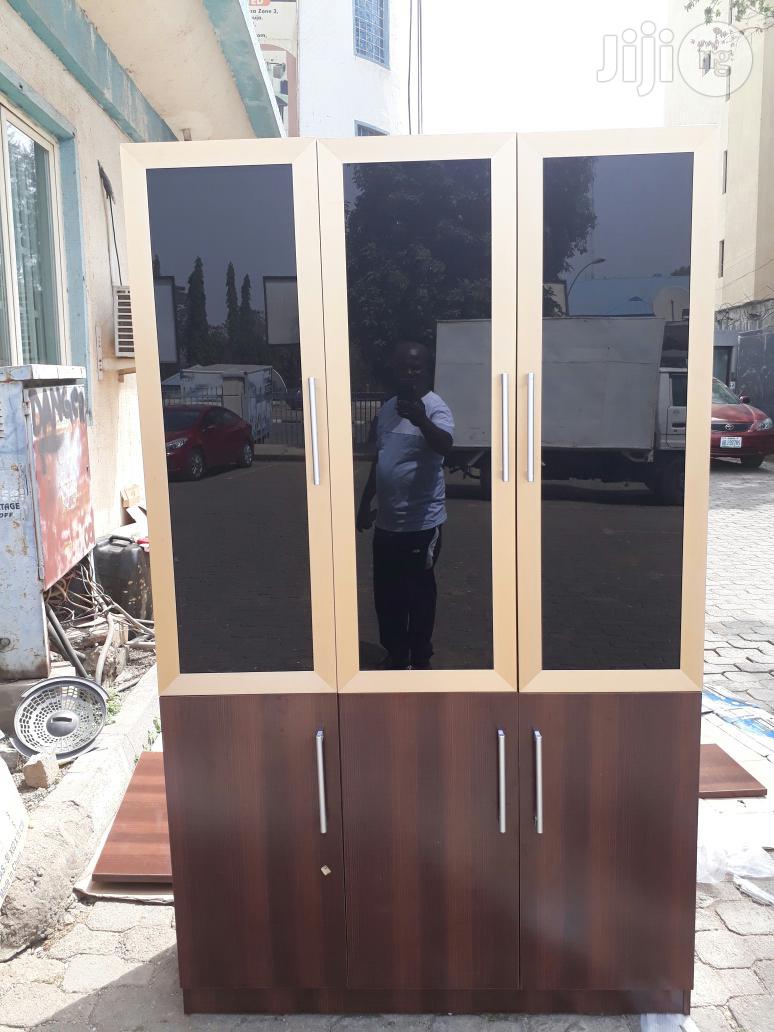 3 Doors Pure Wooden Book Shelve