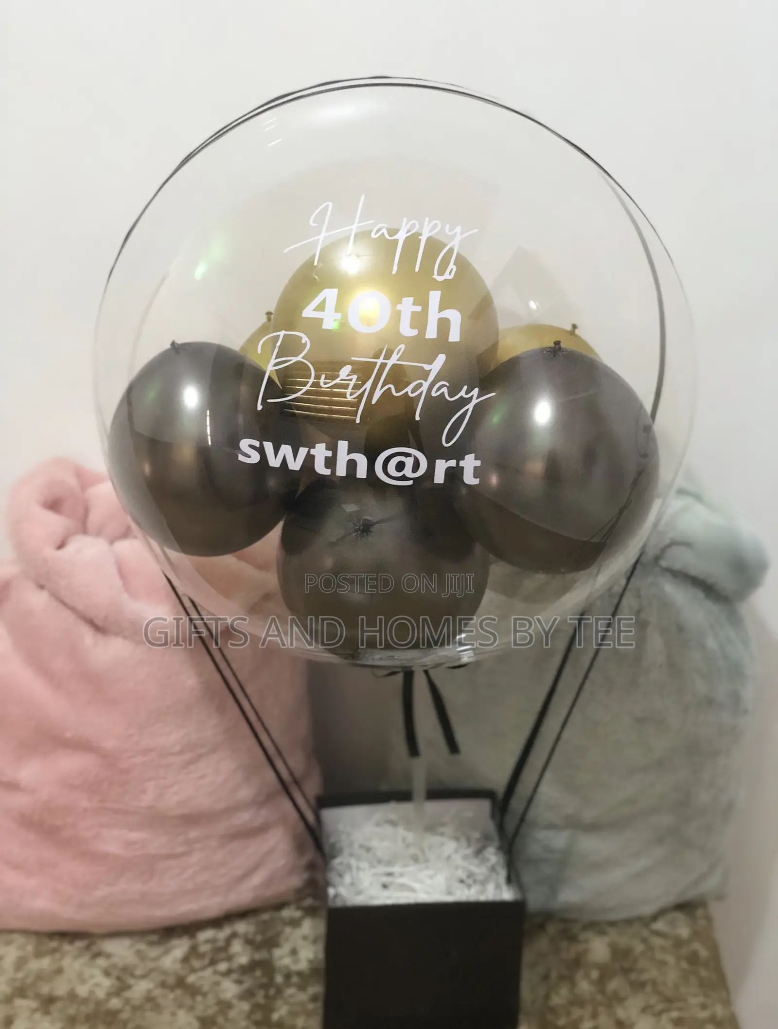 Empty Square Shaped Balloon Gift Box