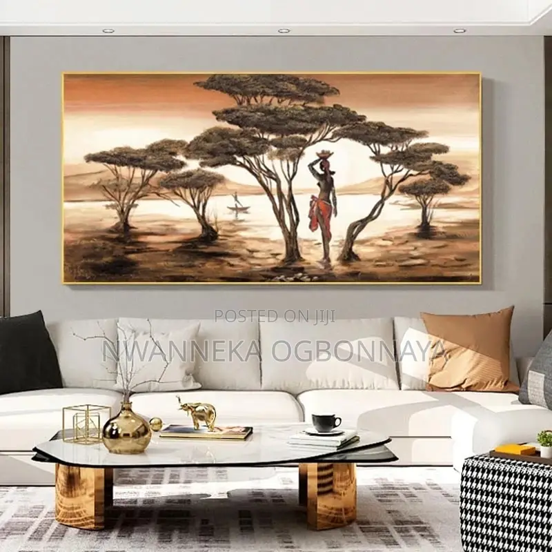 African Woman Oil Painting on Canvas