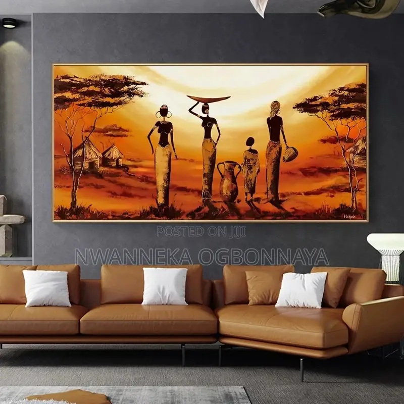 African Woman Oil Painting on Canvas