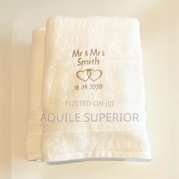 Embroidered Towels Branding for Wedding Gifts