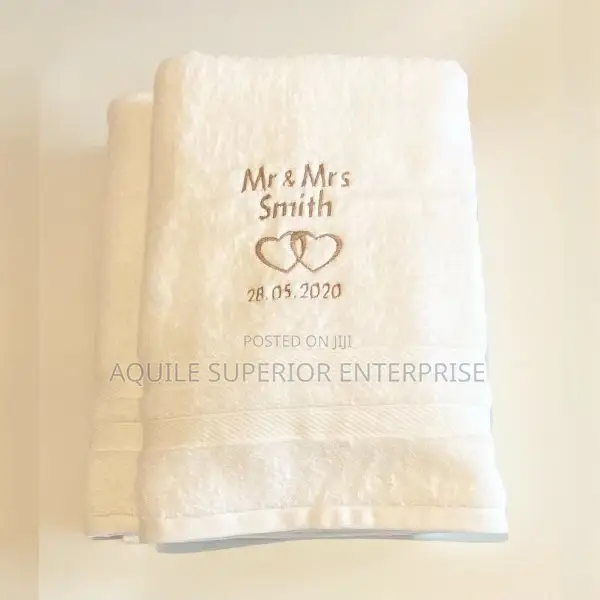 Embroidered Towels Branding for Wedding Gifts