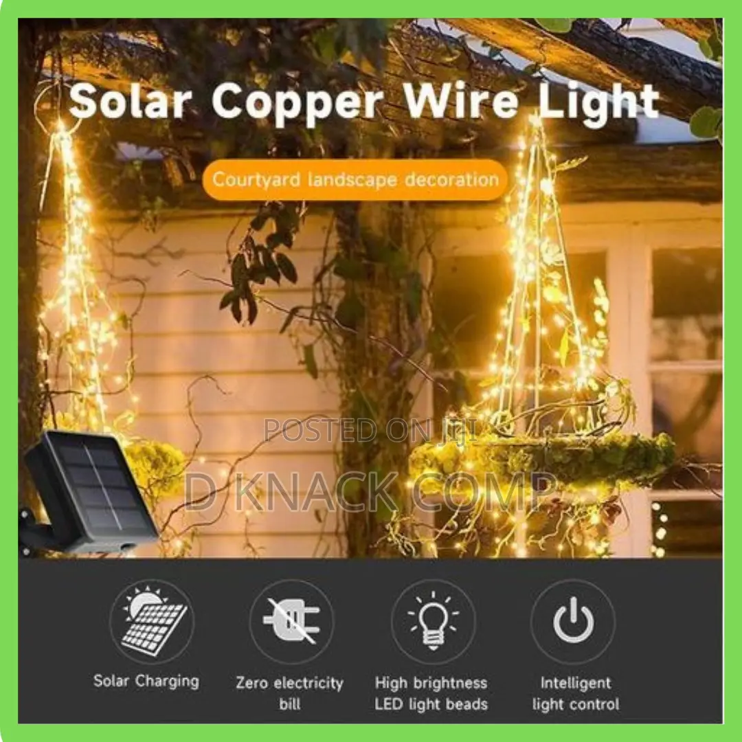 12 Meters Solar Lamp String Outdoor Waterproof Fairy Light