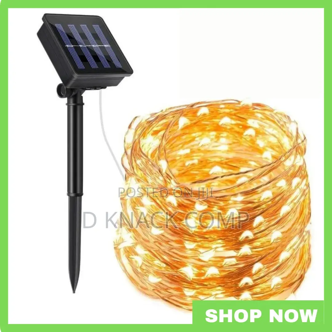 12 Meters Solar Lamp String Outdoor Waterproof Fairy Light