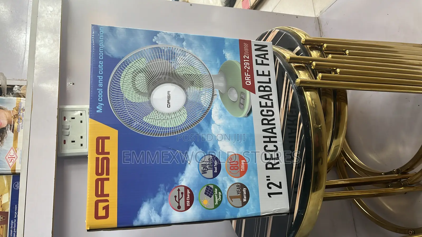 Qasa Rechargeable Table Fan