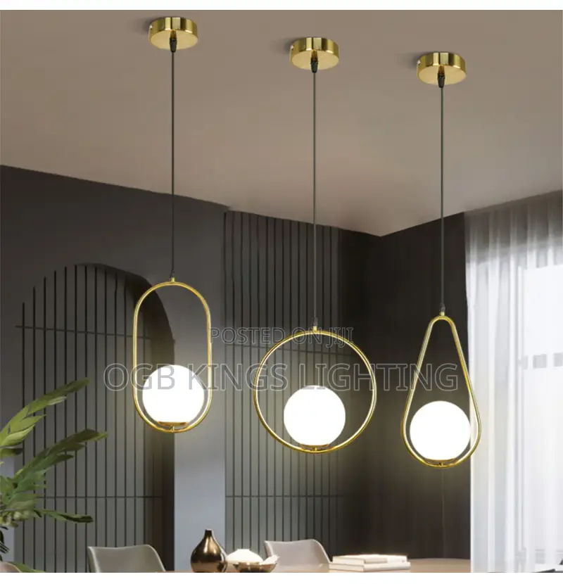 Iron G9 LED Bulb Single Pendant Light Indoor Dropping Lamps